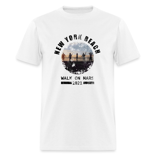 'New York Beach' T-Shirt - white